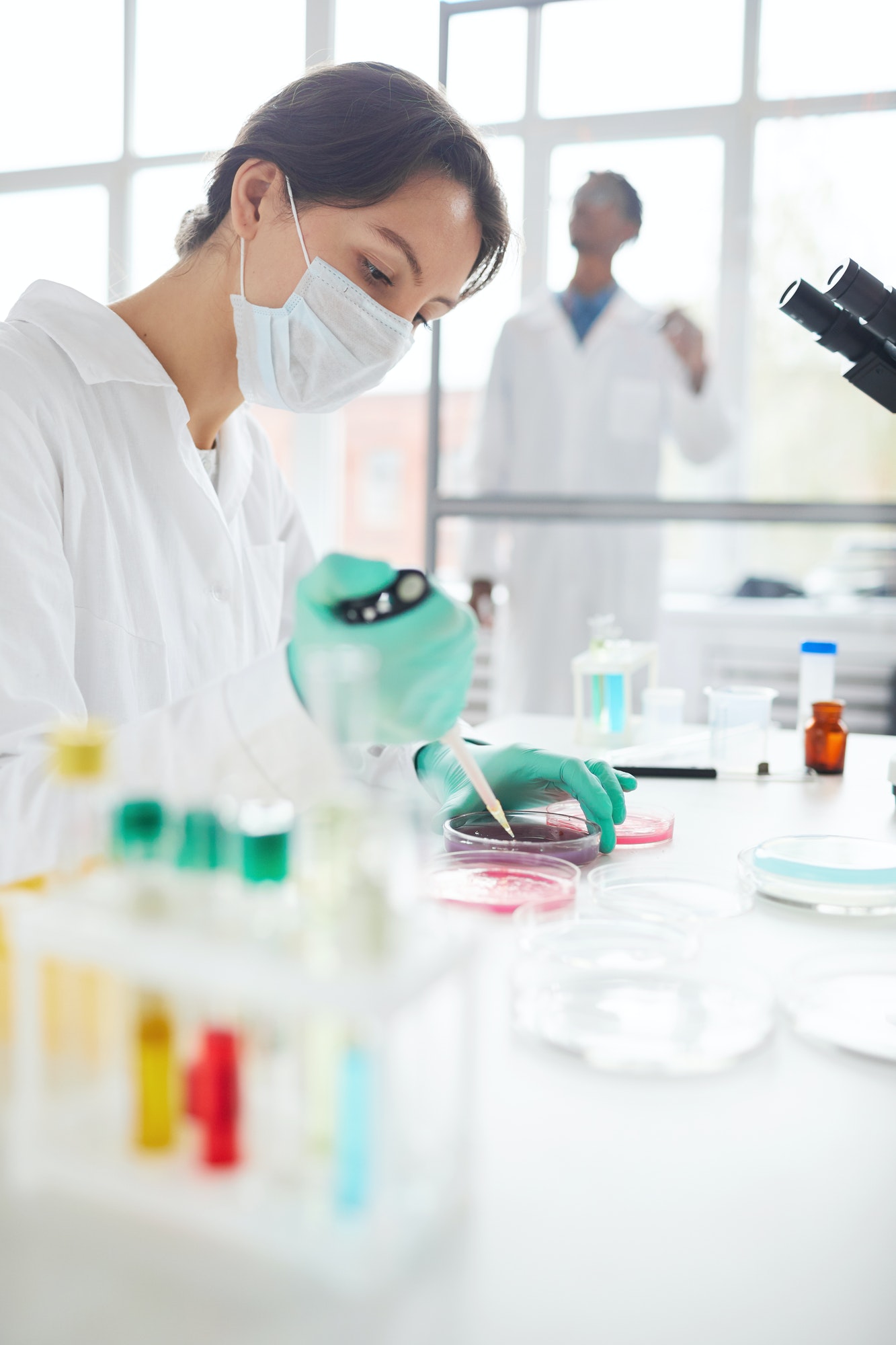Student Working in Laboratory